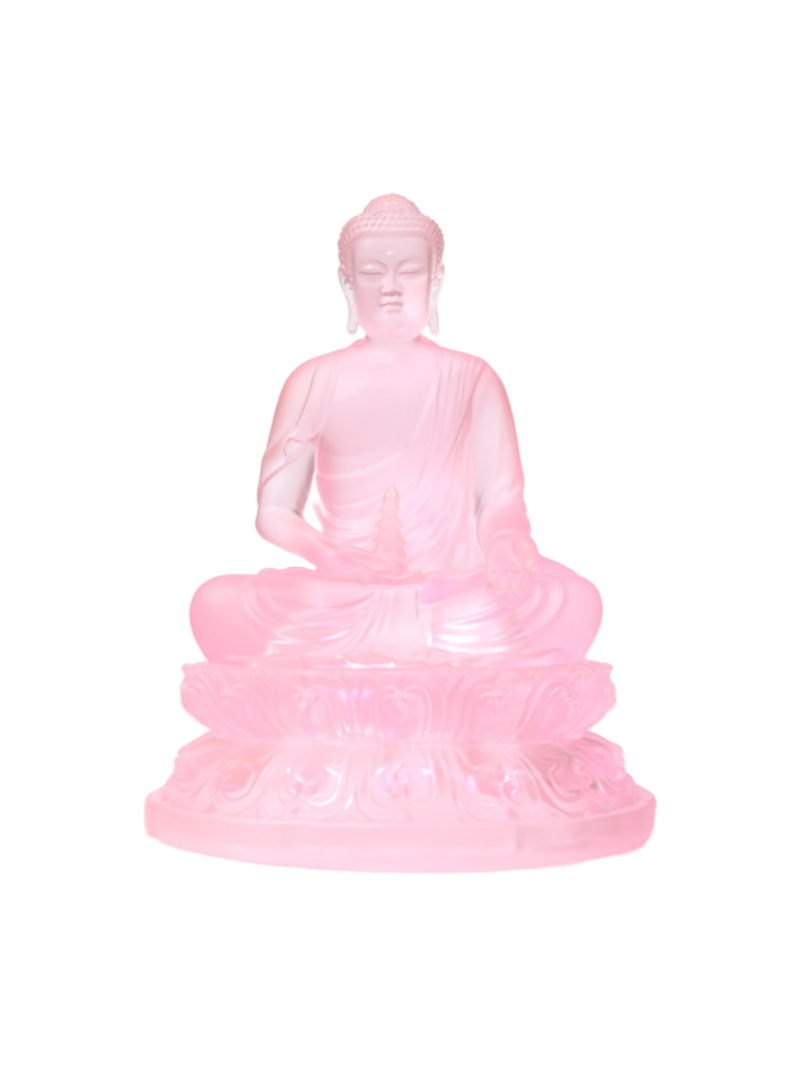 Healing Light Buddha Statue | Colored Liuli Medicine Buddha Sculpture for Peace & Wellness