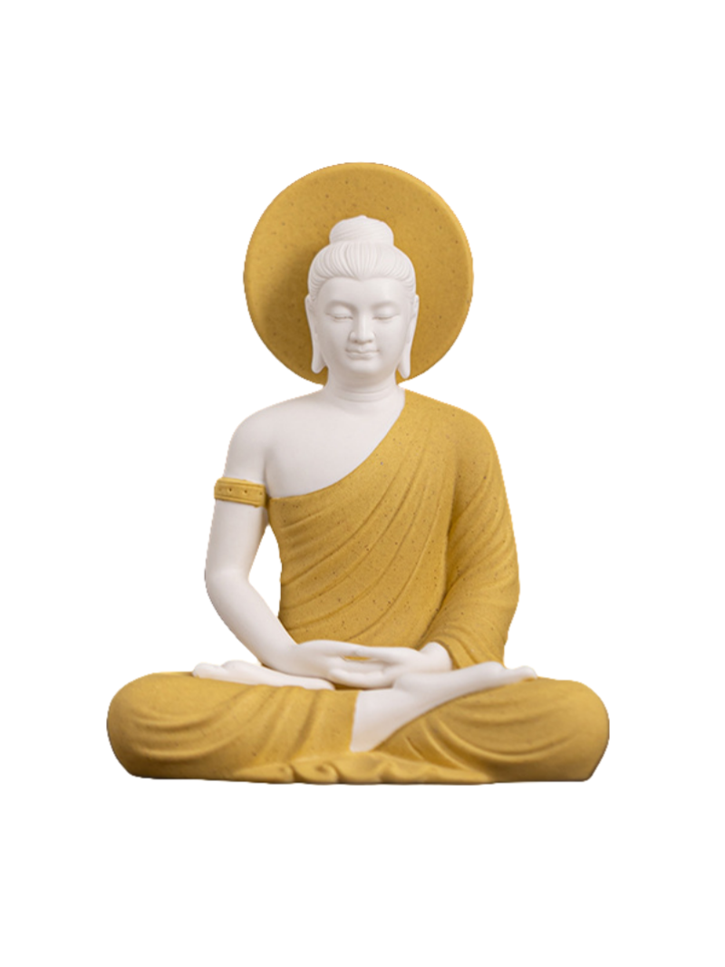 Serene Enlightenment – Ceramic Buddha Statue for Mindful Living