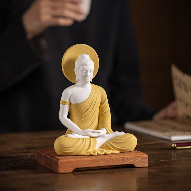 Serene Enlightenment – Ceramic Buddha Statue for Mindful Living