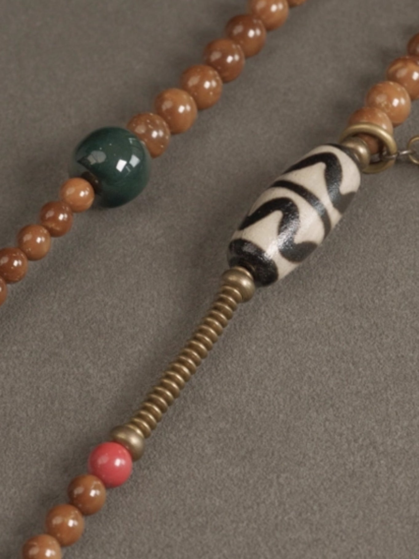 Alxa Agate Tibetan-Style Mala Bracelet & Necklace (Multi-Wrap, Unisex)