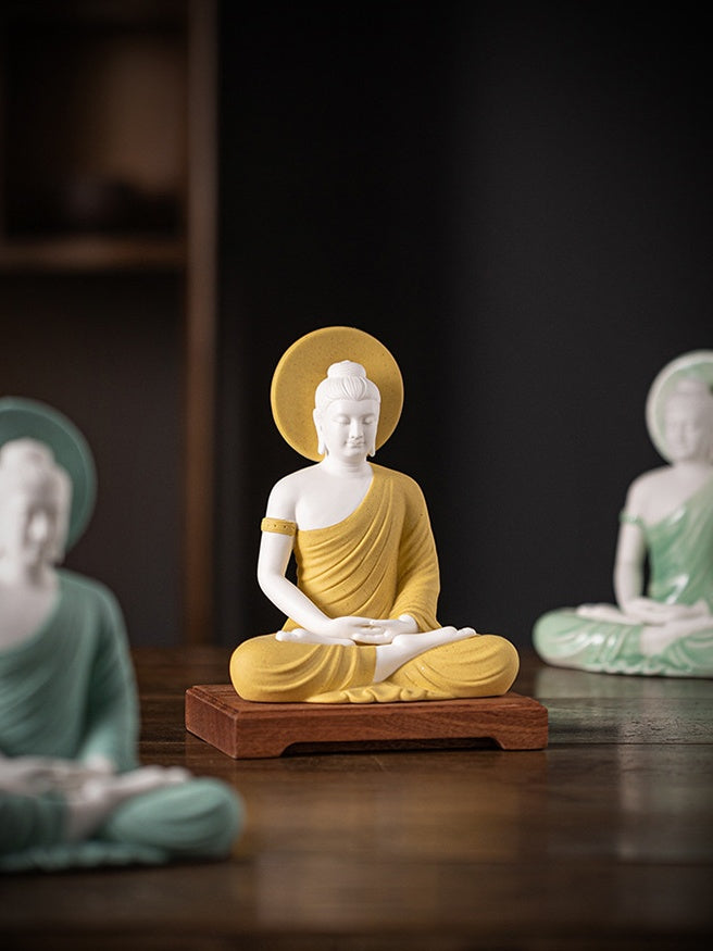 Serene Enlightenment – Ceramic Buddha Statue for Mindful Living