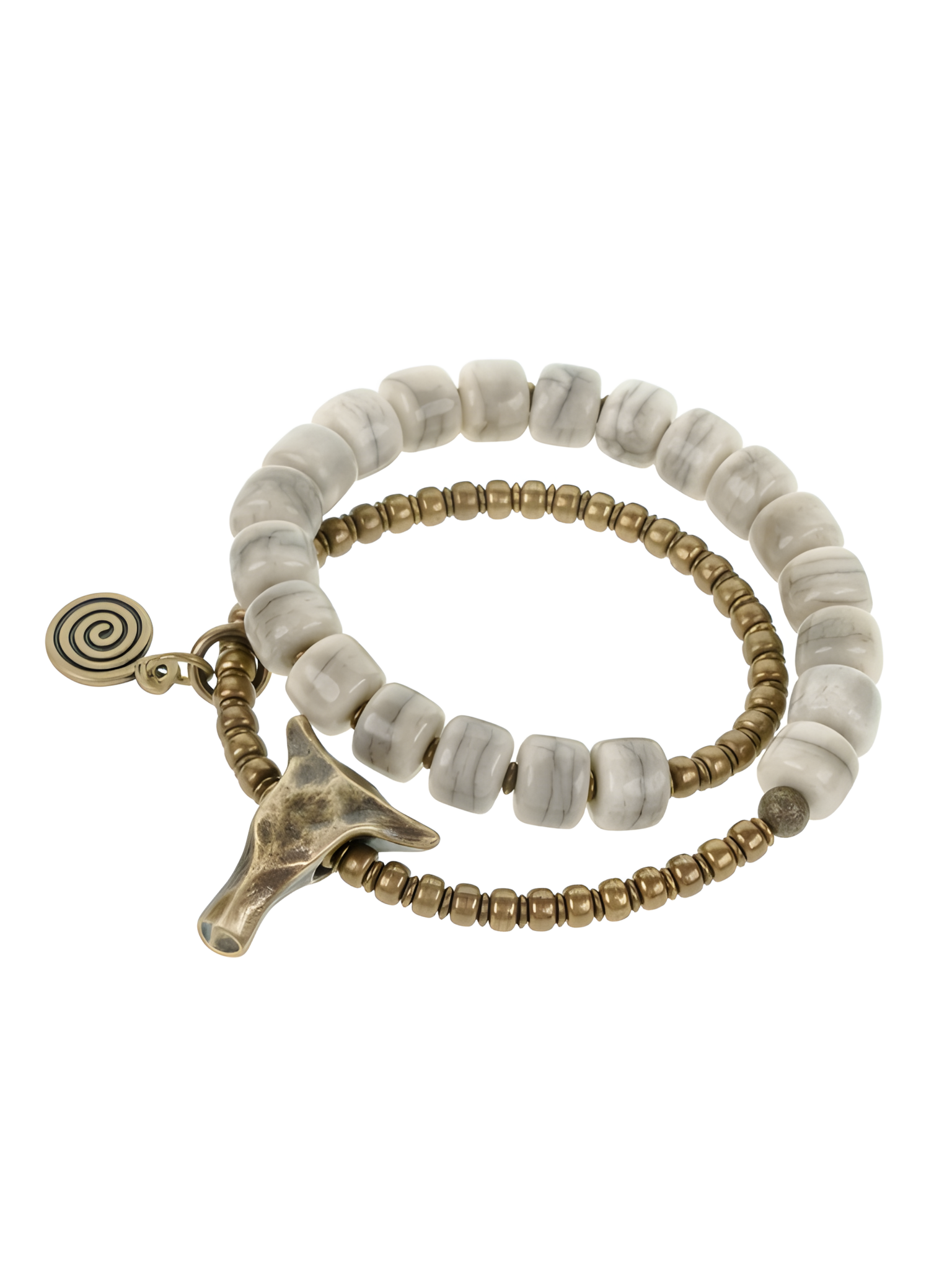 The Spirit of the Herd · Brass & Bone Bracelet – Symbol of Strength and Protection
