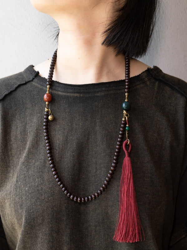 Wisdom Guardian | Sandalwood Mala Beads Necklace & Bracelet
