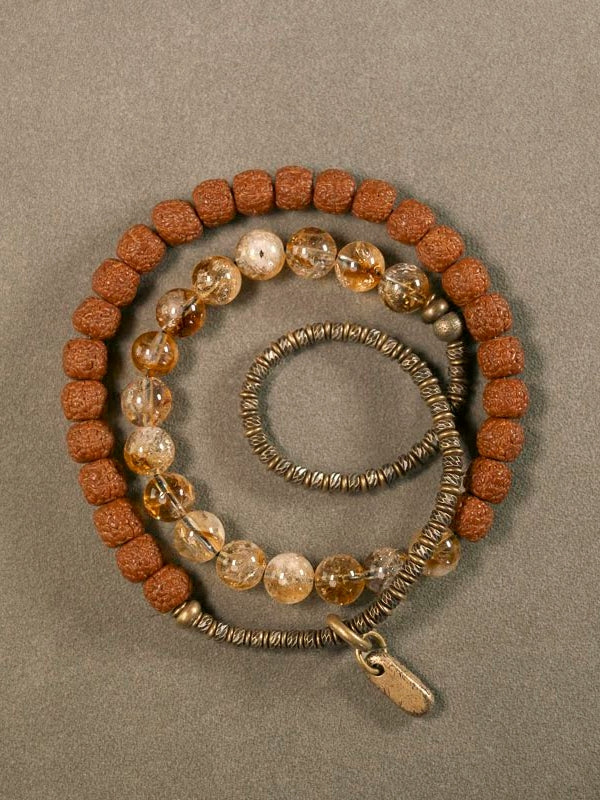 Sunlit Sutra - Citrine & Bodhi Bead Bracelet – Sunlit Sutra Spiritual Energy Jewelry