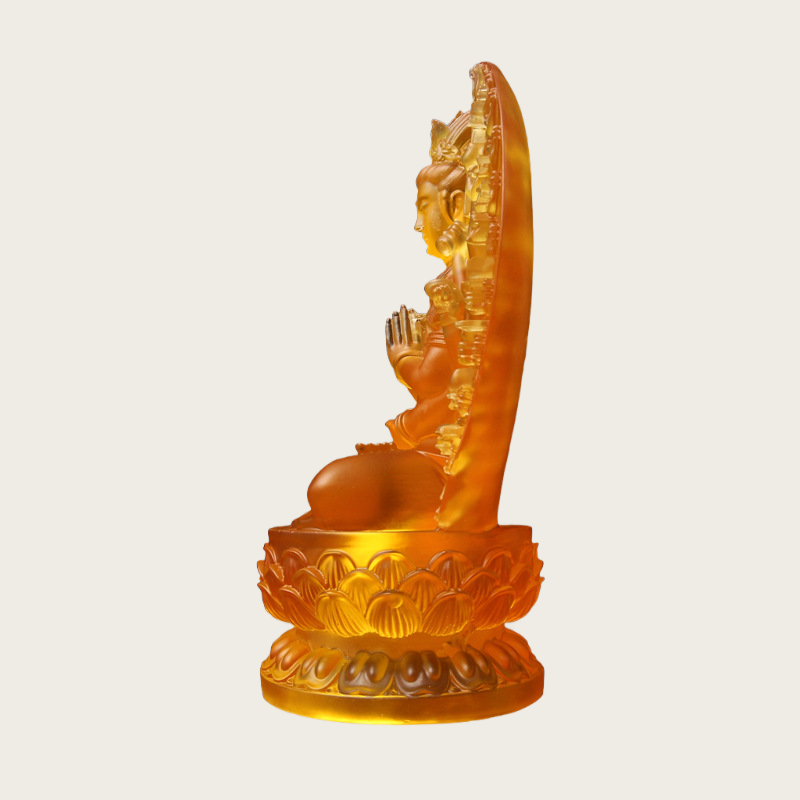 Thousand-Armed Avalokiteshvara Glass Statue – Compassion & Protection
