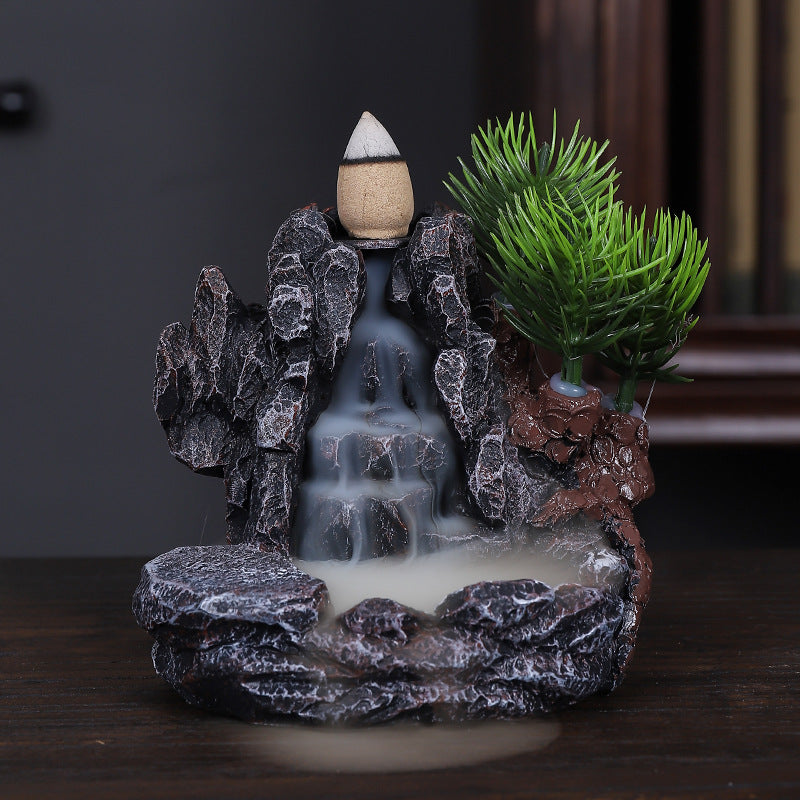 Zensoullab Backflow Incense Burner Resin Ceramic Creative Decoration Aromatherapy Sandalwood Burner Home Aromatherapy Incense Burner Zen