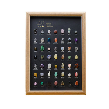 zensoullab Natural Crystal Raw Stone Mineral Specimen Frame Ornament Bilingual Science Popularization Children's Gift Home Desktop Display