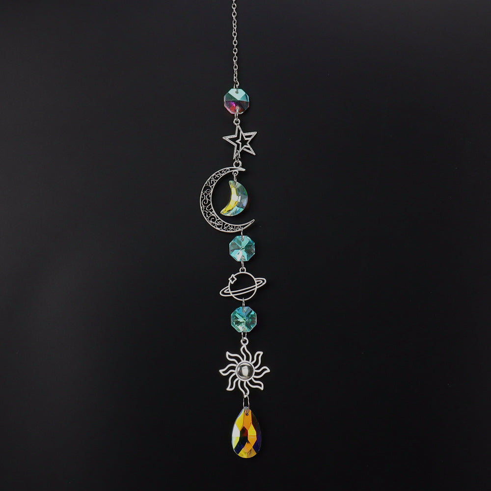 zensoullab Crystal Sun Catcher Silver Pendant Light Fixture Crystal Accessories