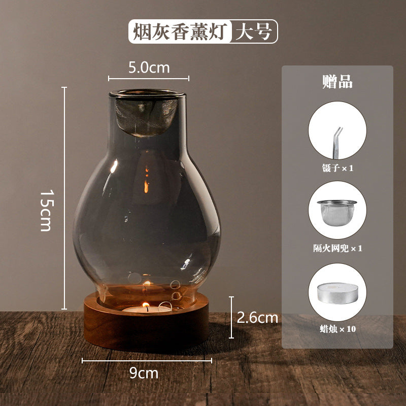zensoullab Chinese Style Incense Burner Glass Home Use Agarwood Burner Agarwood Sandalwood Natural Incense Fragrance Incense Burner Candle Incense Lamp Incense Burner