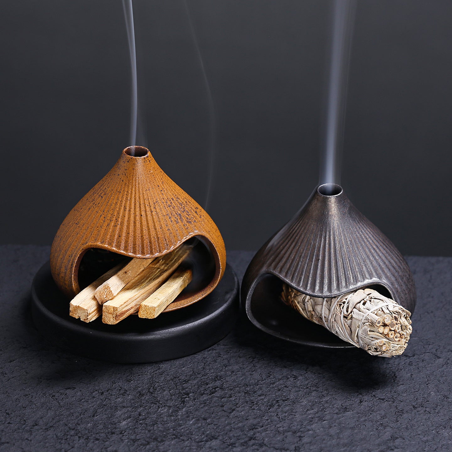 Ceramic Incense Burner Mount Fuji Small Wall Stove Cedar Sage Aromatherapy Burner Sacred Wood Purification Incense Burner Home Atmosphere Ornament