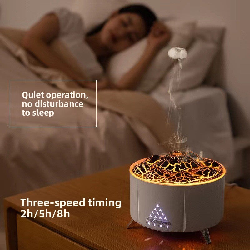 zensoullab Creative Flame Aromatherapy Diffuser White Noise Volcanic Lava Humidifier Desktop Simulation Jellyfish Smoke Ring Diffuser