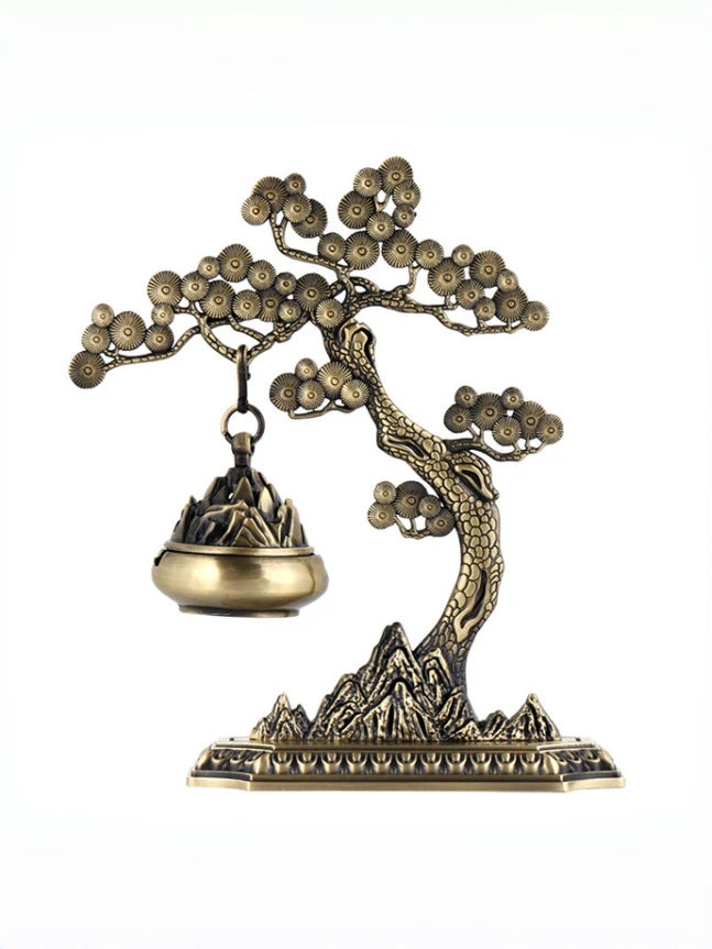 zensoullab Welcome Pine Chinese Style Aromatherapy Ornament Home Indoor Creative Incense Burner Sandalwood Hanging Incense Burner Incense Ceremony Tea Ceremony In Stock