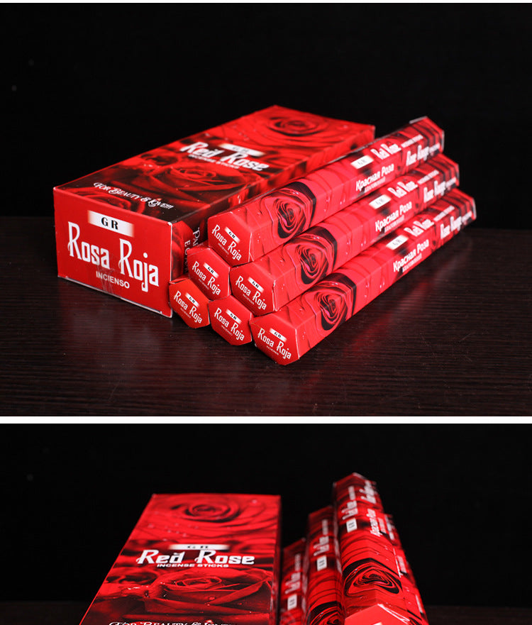 zensoullab Indian Incense Red Rose Large Box RedRose Original Imported Handmade Flower Aromatherapy Incense Stick 300