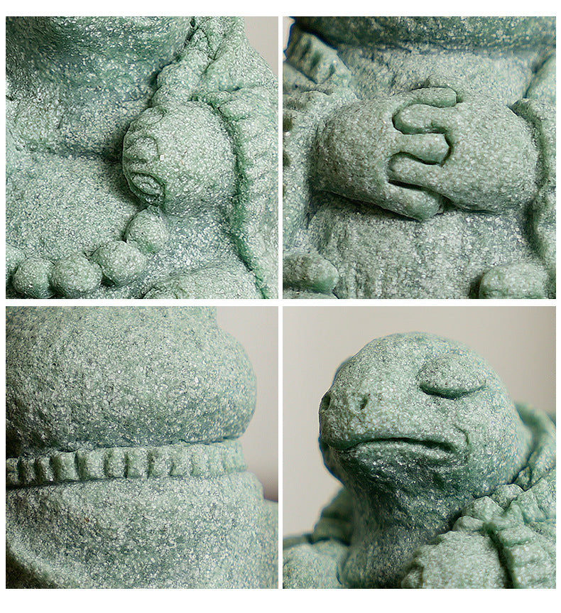 zensoullab Green Sandstone Micro Landscape Fish Tank Ornament Bonsai Creative Personalized Craft Desktop Decoration Healing Craft