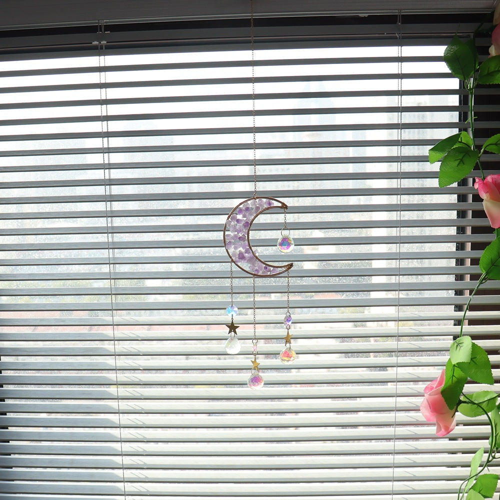 zensoullab Home Decor Pendant Inspiration Design Natural Crystal Tree of Life Sun Catcher Crystal Wind Chime