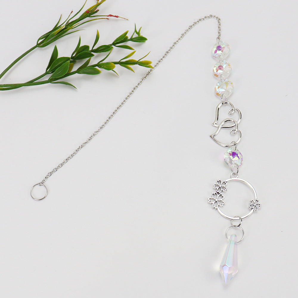 zensoullab Crystal Sun Catcher Silver Pendant Light Fixture Crystal Accessories