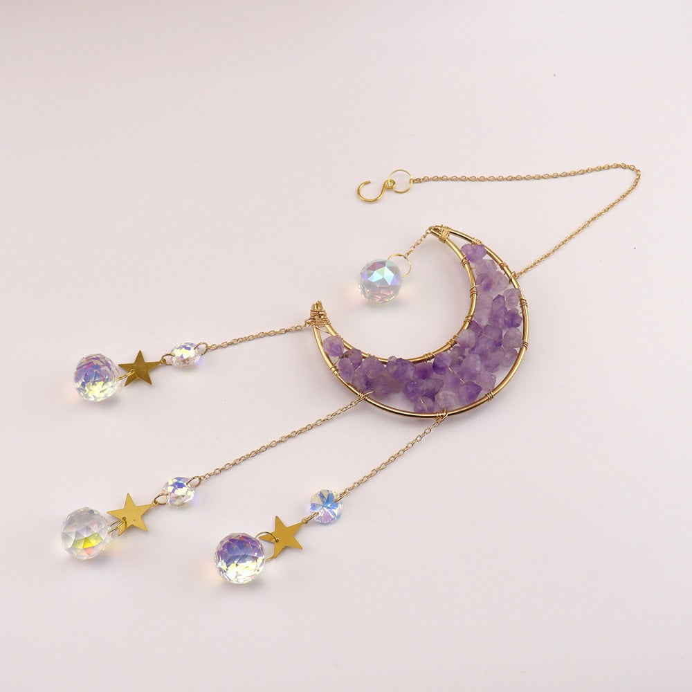 zensoullab Home Decor Pendant Inspiration Design Natural Crystal Tree of Life Sun Catcher Crystal Wind Chime