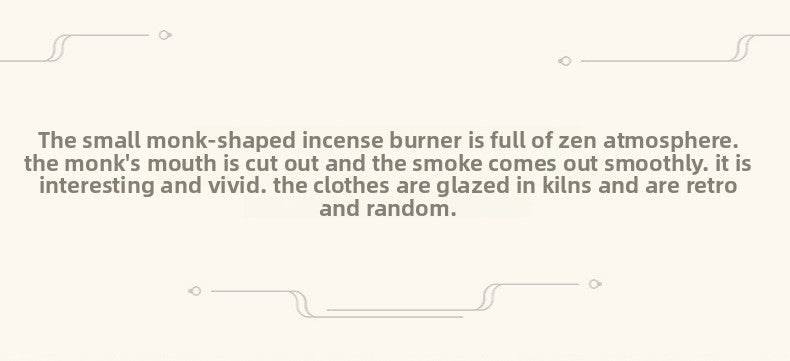 zensoullab Creative Little Monk Incense Burner Cute Aromatherapy Burner Ornament Zen Style Home Indoor Agarwood Sandalwood Incense Burner Incense Box