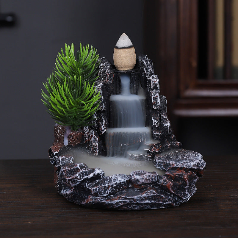 Zensoullab Backflow Incense Burner Resin Ceramic Creative Decoration Aromatherapy Sandalwood Burner Home Aromatherapy Incense Burner Zen