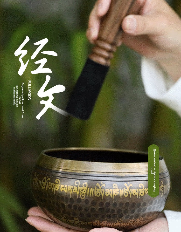 zensoullab Nepal Sutra Singing Bowl Tibetan Singing Bowl Buddha Sound Bowl Buddha Sound Bowl Singing Bowl Yoga Meditation Healing Singing Bowl