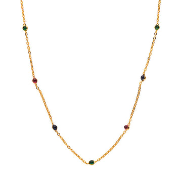 zensoullab Three-Color Natural Steel Jade Dopamine Necklace S925 Sterling Silver Starry Sky Clavicle Chain