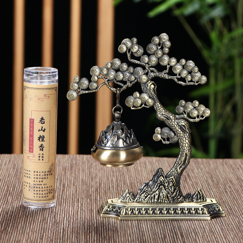 zensoullab Welcome Pine Chinese Style Aromatherapy Ornament Home Indoor Creative Incense Burner Sandalwood Hanging Incense Burner Incense Ceremony Tea Ceremony In Stock