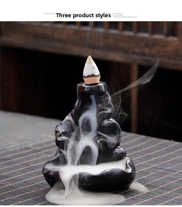zensoullab Ceramic Backflow Incense Burner Creative Home Office Incense Decoration Incense Burner Direct Supply One Piece Supply