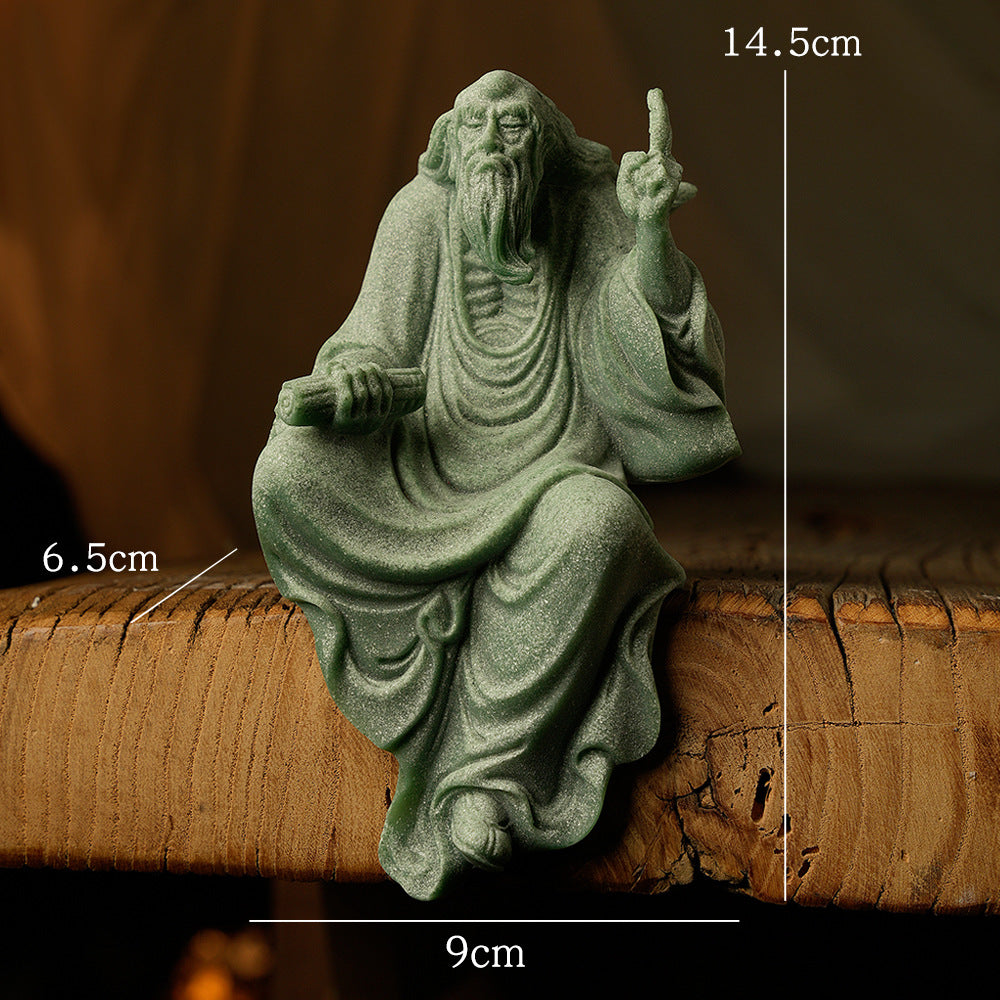 zensoullab New Chinese Style Small Ornaments National Style Desktop Landscaping Flowing Water Zen Style Bogu Rack Decoration Scene Layout Laozi Sculpture