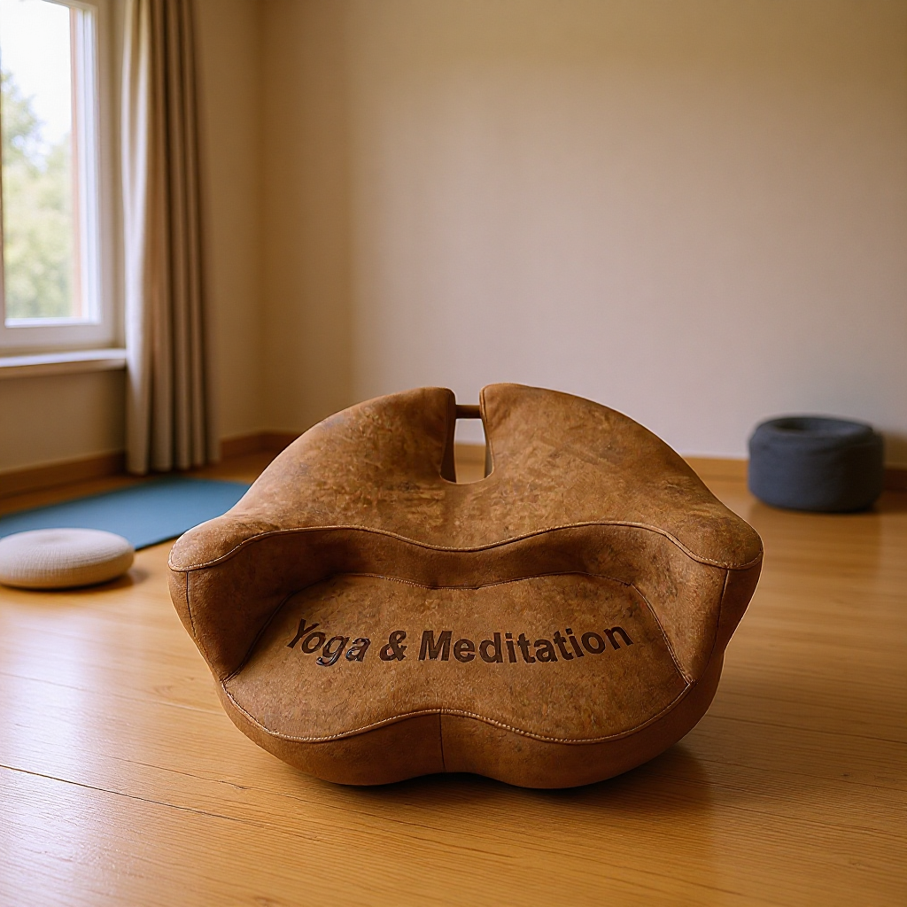 zensoullab Double Disc Memory Foam Cushion Yoga Long Sitting Non-Collapsing Removable Washable Meditation Cushion Meditation Seat Zen Meditation Cushion