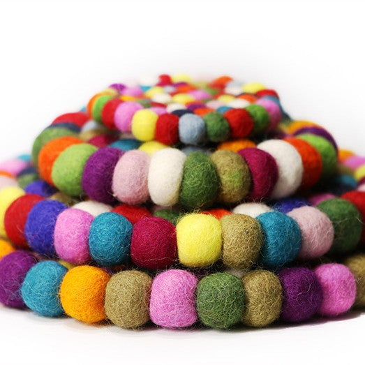 zensoullab Nepal Handmade Wool Felt Mat Round Ball Wool Ball Mat Bowl Mat Coaster Incense Burner Ritual Tool Mat Direct Supply