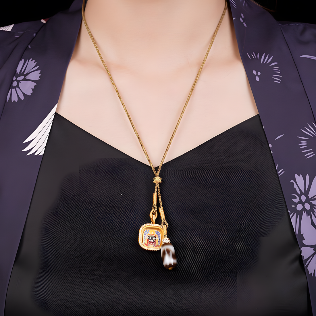 zensoullab | "Flame of Protection" Zajilamu Energy Pendant — Spiritual Shield, Meditation Aid & Blessing Amulet