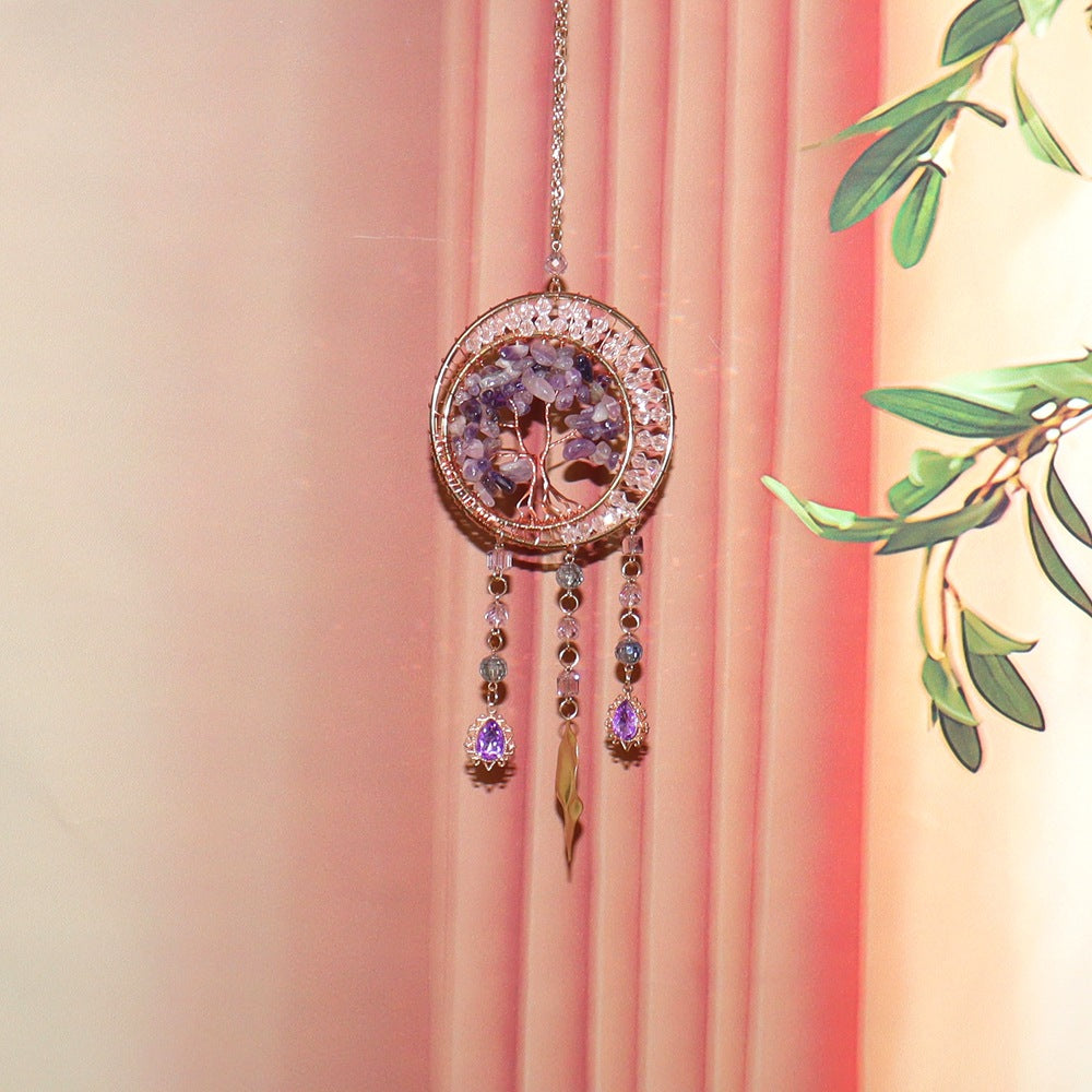 zensoullab Sun Catcher Crystal Pendant Sunshine Rainbow Dream Catcher Wind Chime Hanging Decoration Girl's Room Gift Pendant