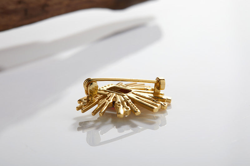 zensoullab Niche Design Hot Sale s925Silver Inlaid Natural Garnet Necklace for Women, Light Luxury Blooming Design Collarbone Chain