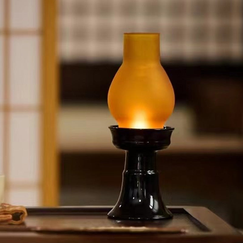 zensoullab Empty Illusion Candle Holder Home Aromatherapy Glass Ornament High-end Vintage Chinese Zen Creative Atmosphere Lamp Ancient Style