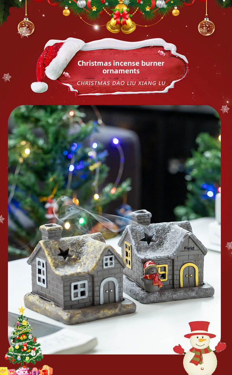 zensoullab Christmas themed ceramic incense burner