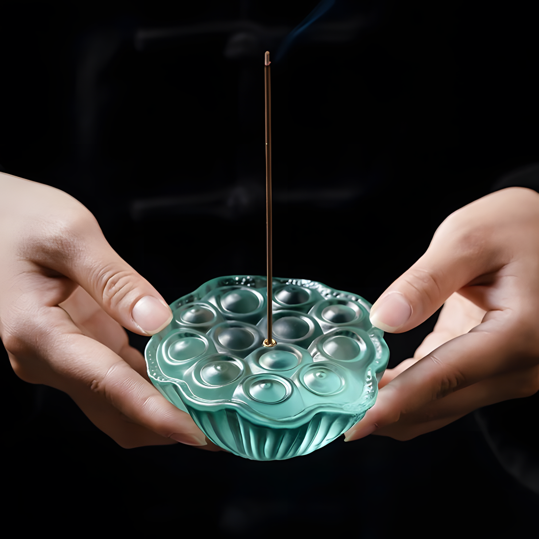 Zensoullab | Lotus Heart Serenity Glass Incense Holder