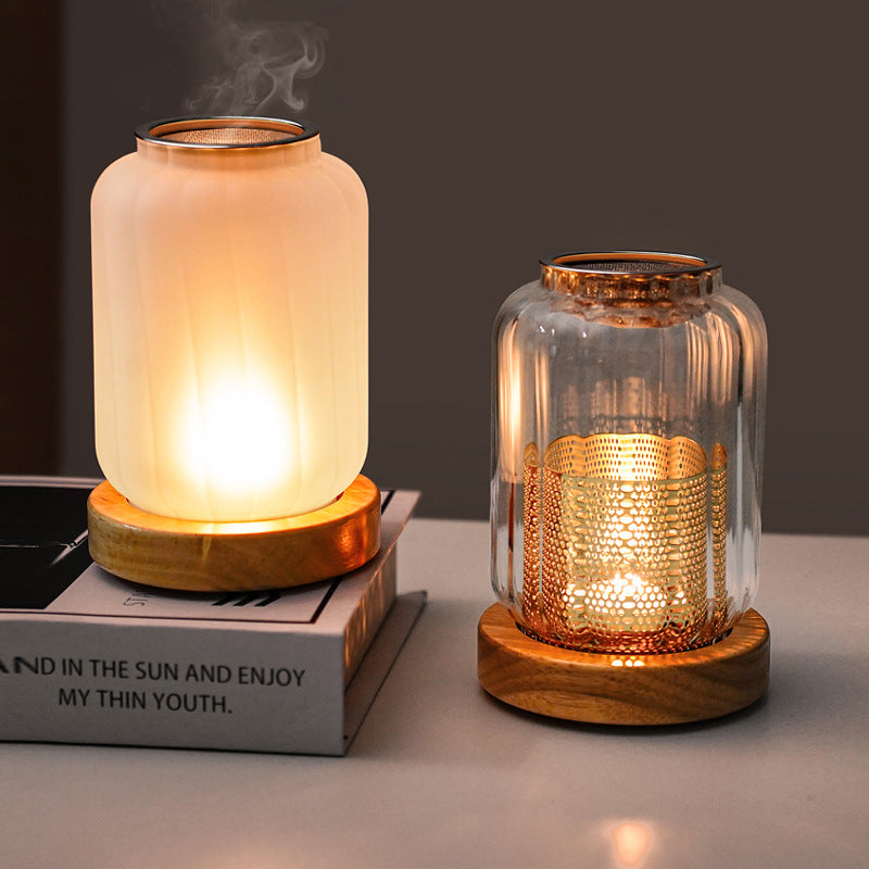 zensoullab Home Beauty Salon Glass Candle Holder Calming Aromatherapy Lamp Sandalwood Agarwood Incense Powder Incense Burner Chinese Style Candle Agarwood Lamp