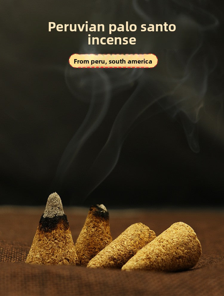 zensoullab Natural Peruvian Santomota Incense Cones Long-lasting Fragrance for Bedroom Aromatherapy Indoor Wooden Incense