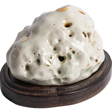 zensoullab Creative Ceramic Taihu Stone Small Incense Burner Home Indoor Aromatherapy Burner Zen Study Tea Room Incense Ornament Decoration