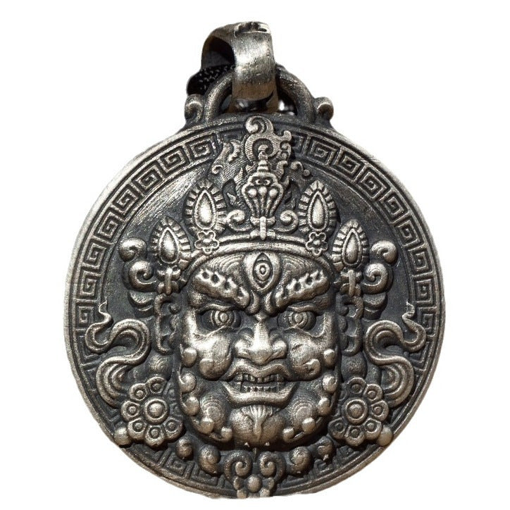 zensoullab National Trend Thai Silver Pendant Retro Three-Eyed Wisdom Buddha Hanging Ornament Original Handmade Buddha Amulet Versatile Men's and Women's Necklace