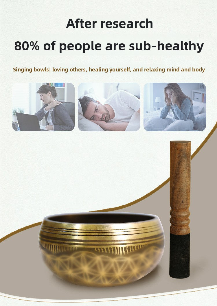 zensoullab Nepal Handmade Singing Bowl Meditation Healing Sanskrit Bowl Sound Wave Healing Yoga Meditation Bowl Buddha Sound Bowl Copper Bowl