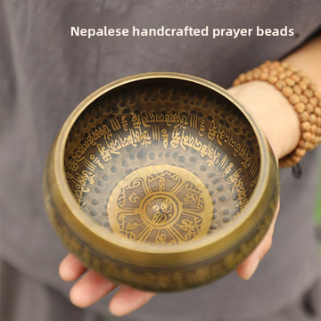 Zensoullab Nepal Xizang Himalaya Bowl Buddha Sound Bowl Buddha Sound Bowl Singing Bowl Yoga Meditation Himalaya Bowl Ear Cleaning Healing Copper Chime Stone