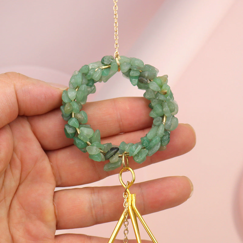 zensoullab Sun Catcher Crystal Air Frame Round Pendant Light Garden Decoration Pendant Light Crystal Hanging Ornament T18