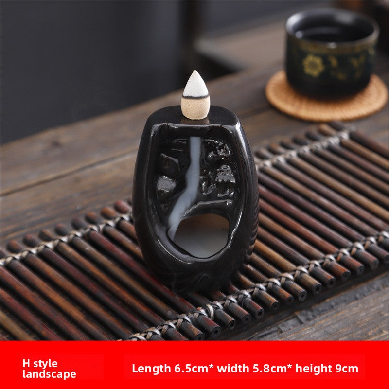 zensoullab Ceramic Backflow Incense Burner Creative Home Office Incense Decoration Incense Burner Direct Supply One Piece Supply