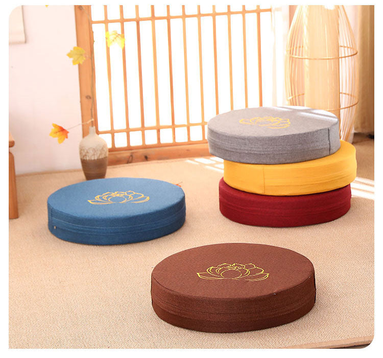 Zensoullab Japanese Style Tatami Mat Futon Cushion Thickened Stool Removable and Washable Window Cushion round Meditation Cushion Meditation Pray Cushion