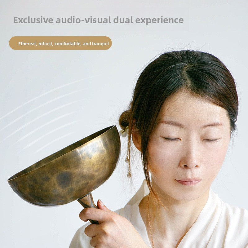 Zensoullab Nepal Hand-Held Himalaya Bowl Stick Detachable Meditation Yoga Healing Buddha Sound Bowl Xizang Himalaya Bowl Bowl