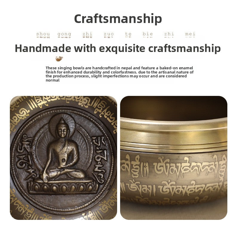 Zensoullab Nepal Buddha Statue Himalaya Bowl Singbowl Yoga Meditation Spa Calm Ear Picking Healing Class Copper Bowl Ornaments