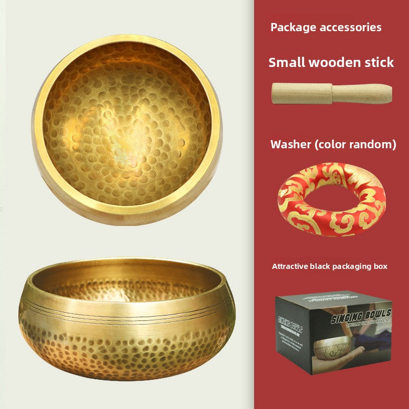 Zensoullab Nepal Hammer Pattern Himalaya Bowl Buddha Sound Bowl Yoga Meditation Bowl Xizang Buddha Sound Bowl Ear Cleaning Healing Sound Bowl 8cm