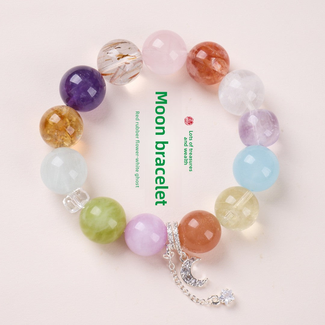 zensoullab Natural Large Point Crystal Bracelet Star Moon Fairy Princess High-end Crystal Bracelet