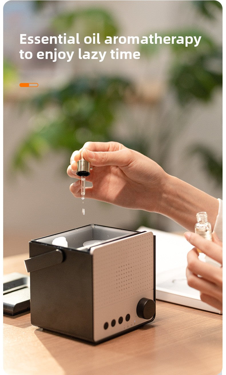 zensoullab Creative Simulated Flame Aromatherapy Machine Multifunctional Humidifier Home White Noise with Bluetooth Speaker Diffuser
